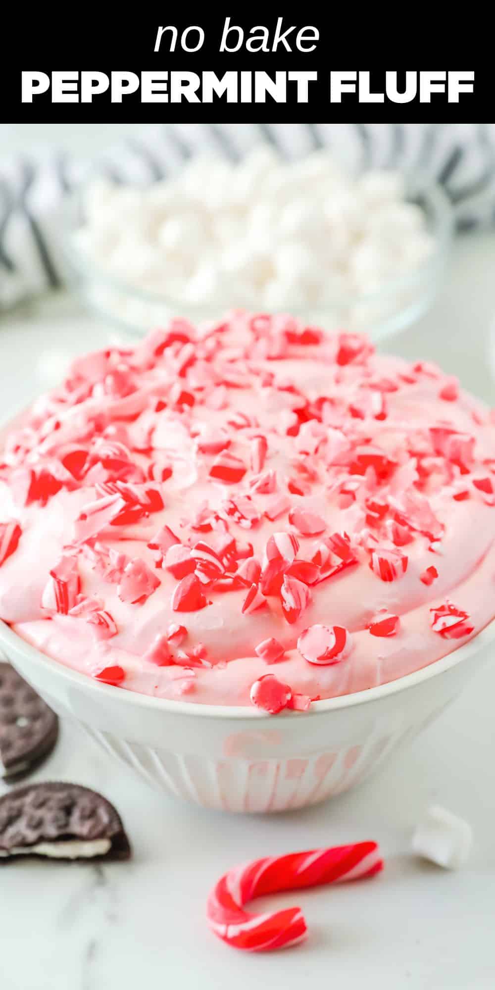 This peppermint candy cane fluff is a delicious and festive treat that’s perfect for celebrating the holidays. This rich and creamy dessert dip is sure to be the star of your Christmas party.