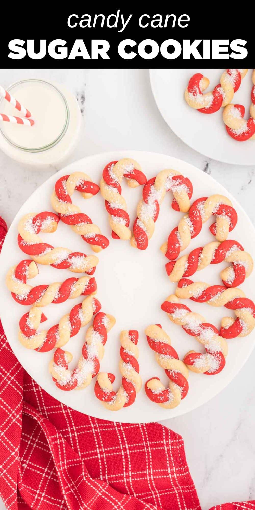 These delicious Peppermint Candy Cane Cookies start with a buttery sugar cookie dough flavored with a subtle hint of peppermint. Swirled and shaped like festive red and white canes, they’ll make the perfect addition to your holiday season.
