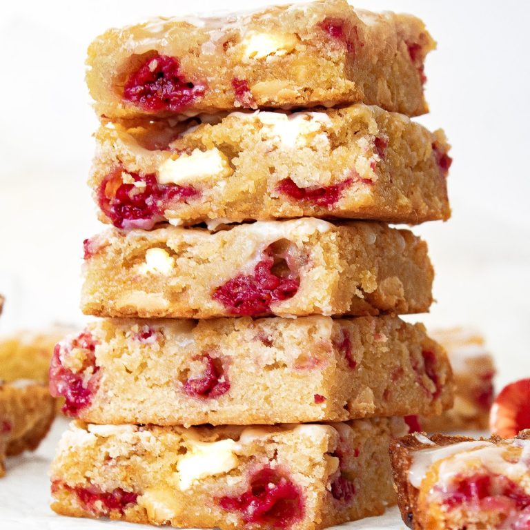 A stack of cranberry bars stacked on top of each other.