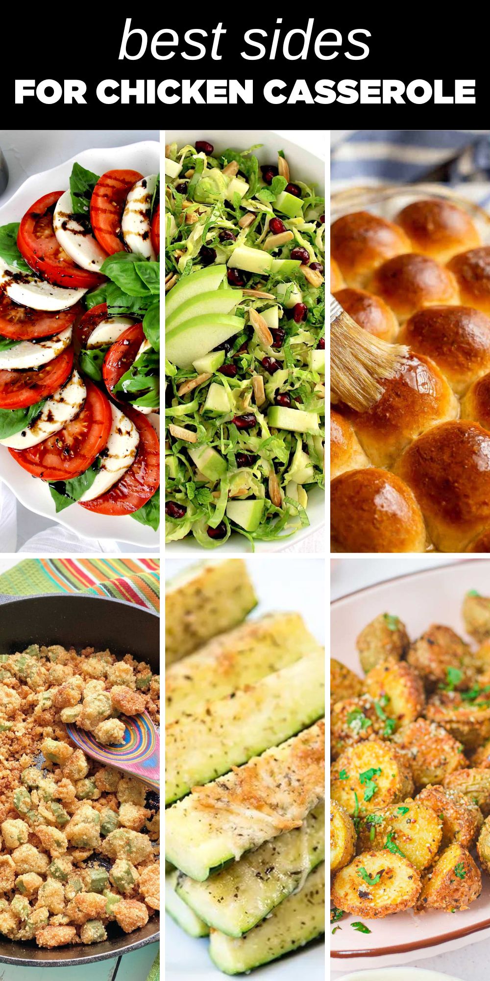 These easy side dish recipes complement the richness and creaminess of the chicken and rice mixture perfectly. We’ve included everything from simple side salad and tangy fruit salad recipes to roasted or sauteed veggies, homemade rolls, and more. There's something here for everyone.  