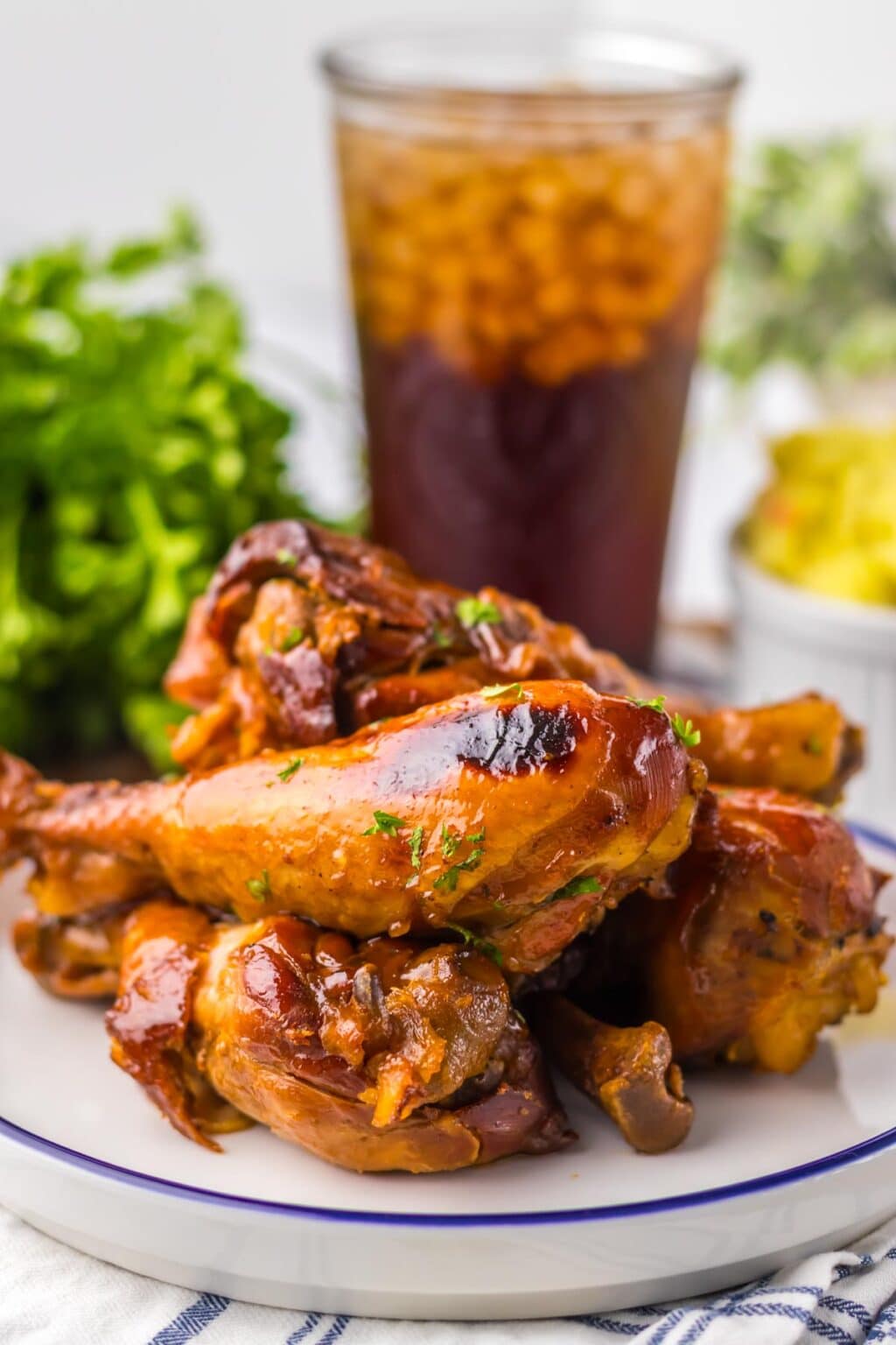 Slow Cooker Dr. Pepper BBQ Drumsticks - Balancing Motherhood
