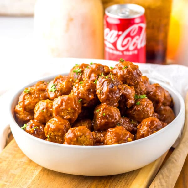 Slow Cooker Coca-Cola Meatballs - Balancing Motherhood