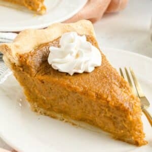 sweet potato pie with whipped cream